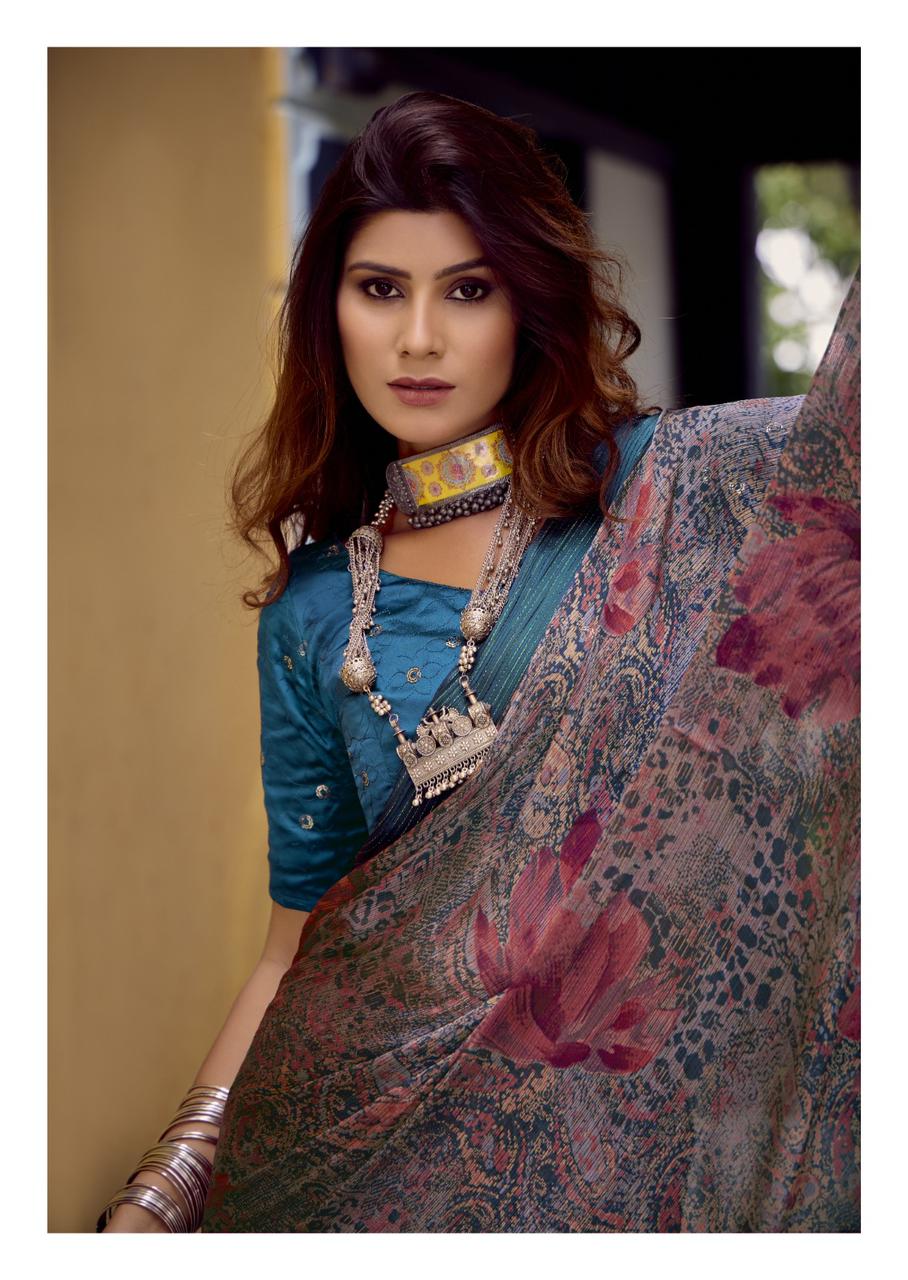 Pankti Vol 24 By Kashvi Silk Printed Designer Sarees Wholesale Suppliers In Mumbai
